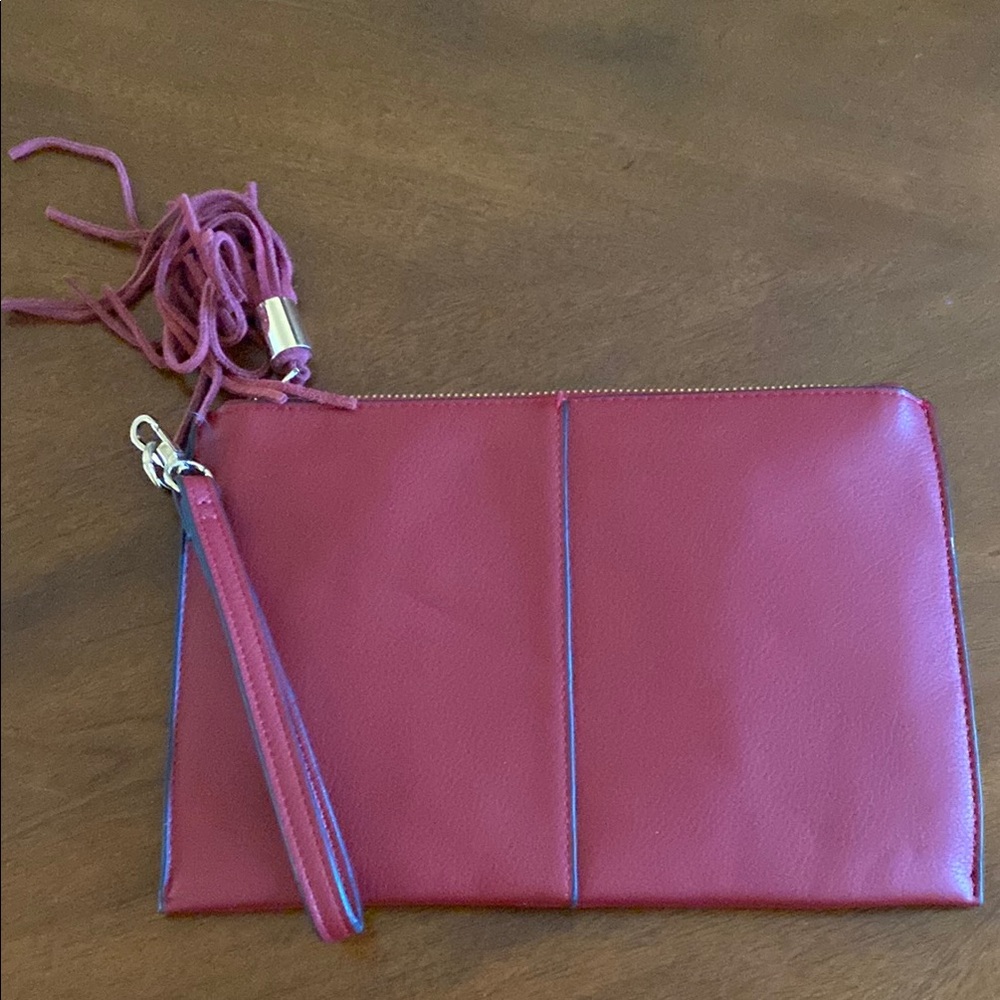 Elegant Red Leather Clutch